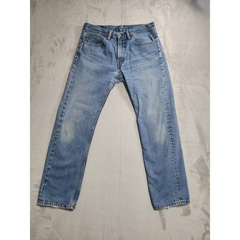 Levi's 505 Jeans Mens 34x32 Fit 34x30 Blue Regular Fit Straight Leg Cotton Denim
